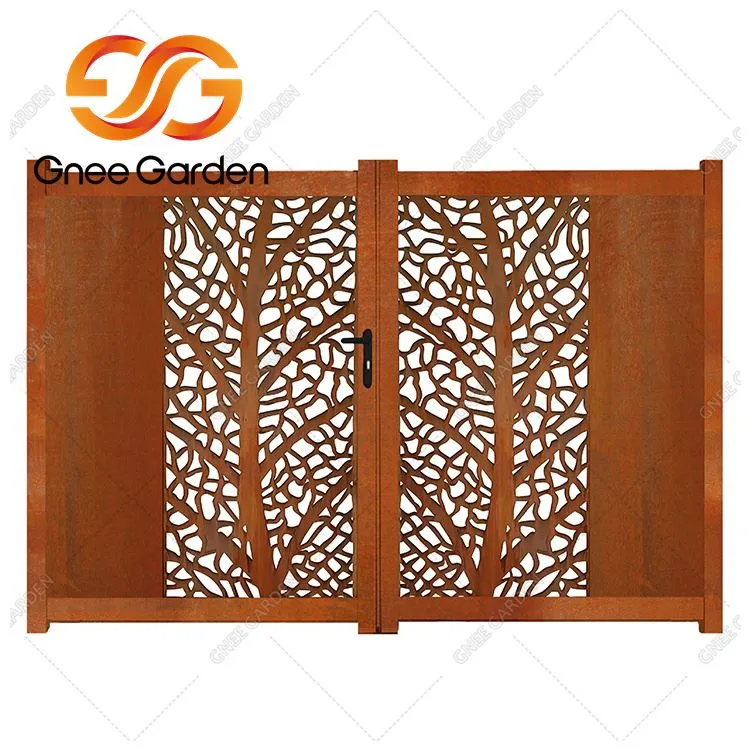 Porta de tanca d'acer Corten