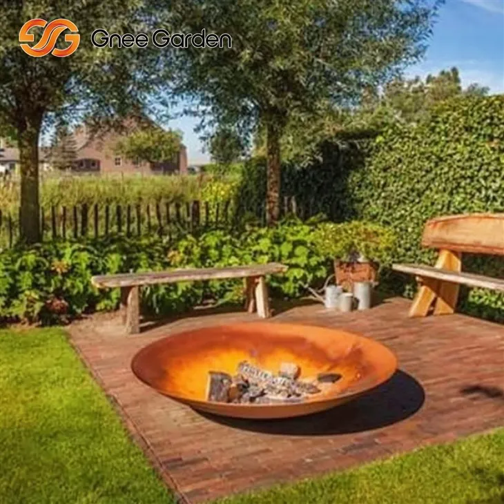 Corten Steel Fire Pit Contemporary Design