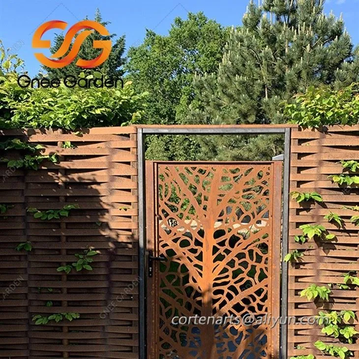 corten garden gate