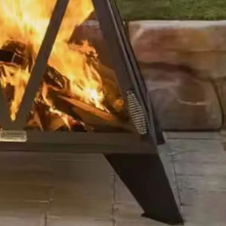Corten Fireplace Log Rack Outdoor Winter