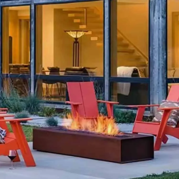 Corten Natural Gas Fire Pit