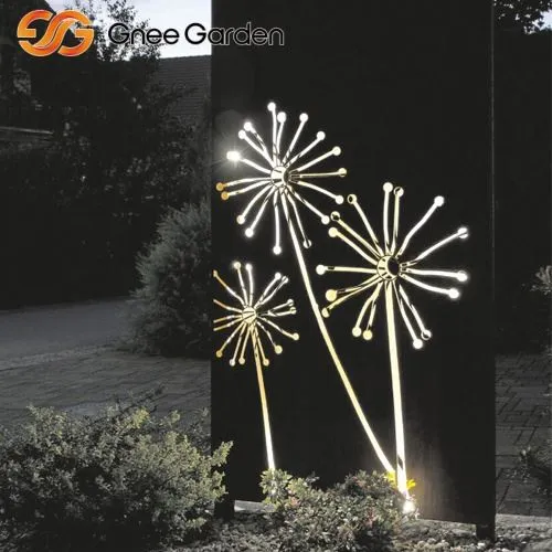 Pantalla de privadesa a l'aire lliure de Corten Steel amb patró de dent de lleó