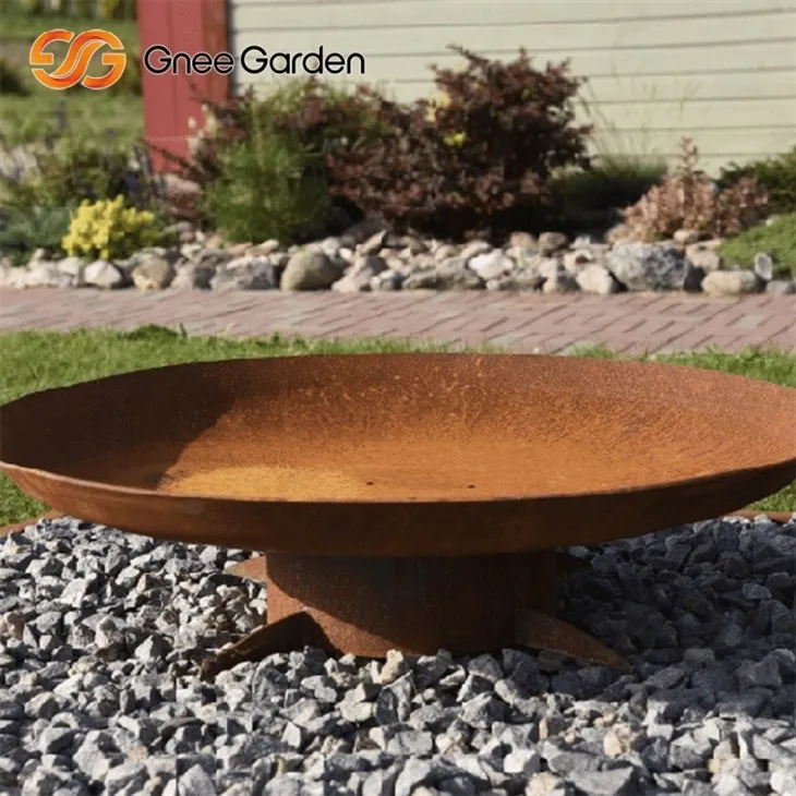 Corten Steel Fire Pit Disseny contemporani