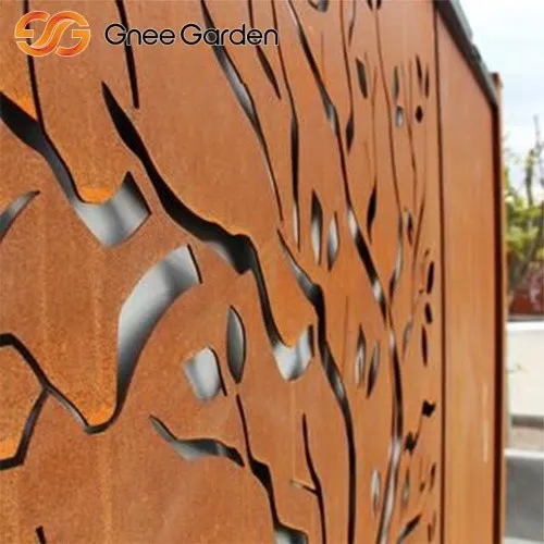 Corten Steel Outdoor Decorative Metal Wall