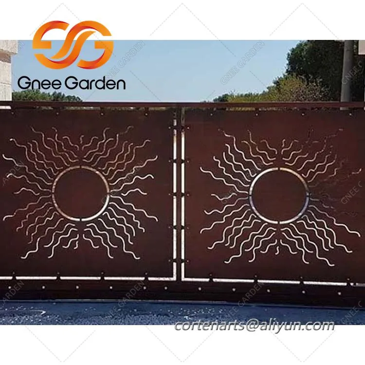 Portes metàl·liques de jardí d'acer Corten