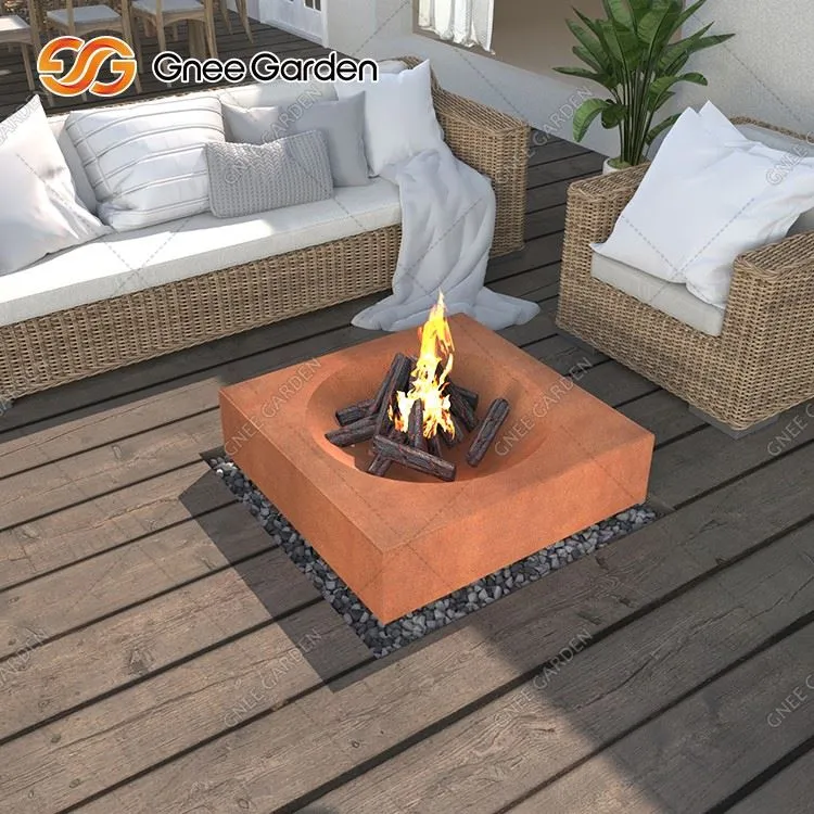 Corten Steel Gas Firepit