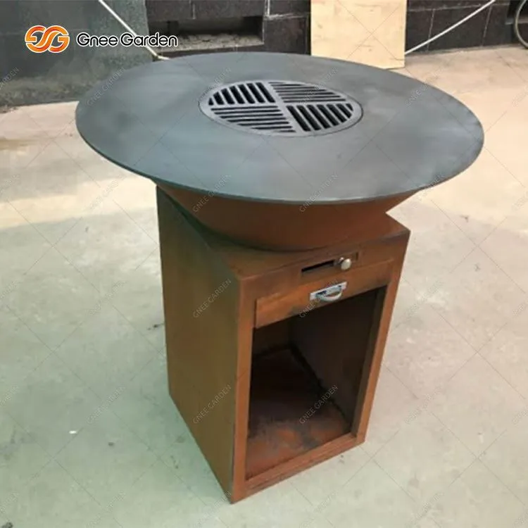 Barbacoa de cuina exterior d'acer Corten Plancha Grill