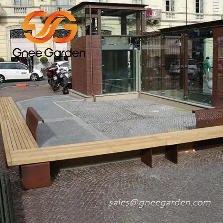 Mobles d'exterior d'acer Corten de mida personalitzada