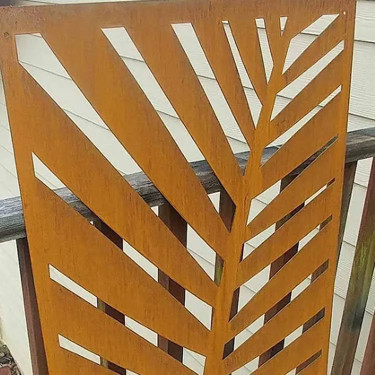 Customized Corten Steel Screen Rectangular Design