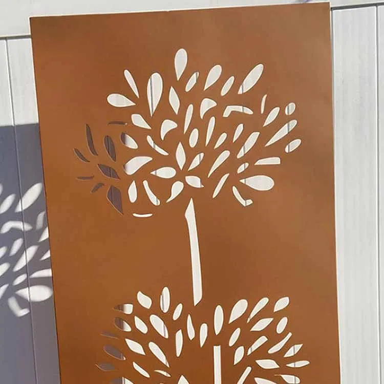 Customized Corten Steel Screen Rectangular Design