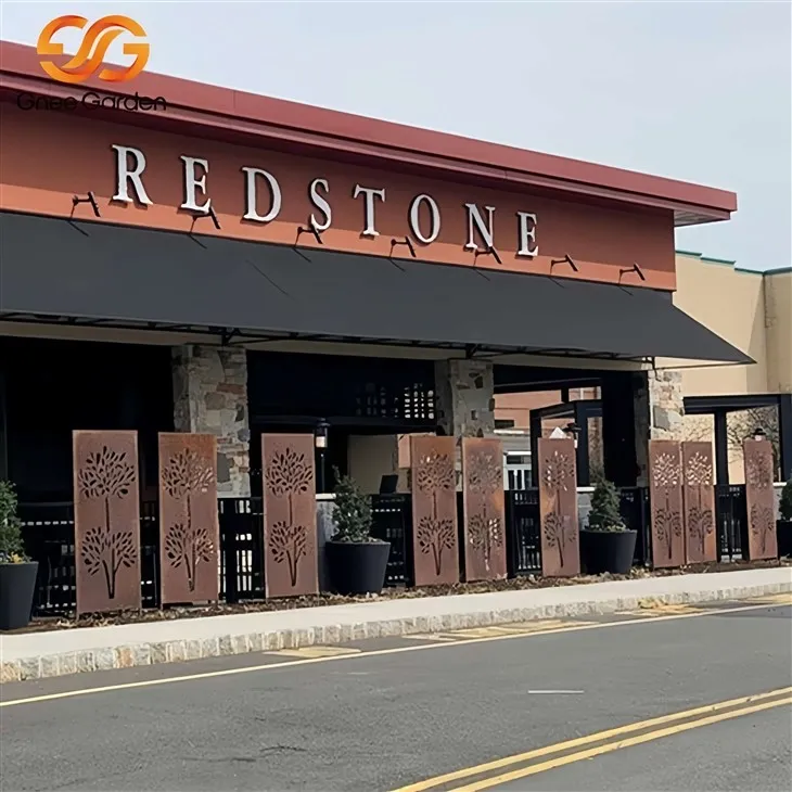 Garden pantalles de corten de metall tallades a làser