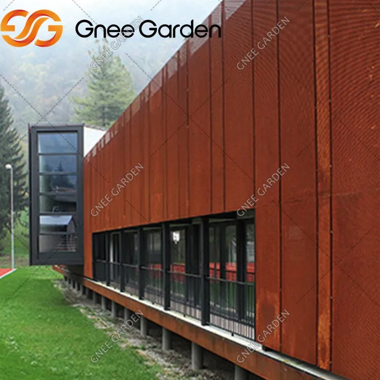 Metal Facade Curtain Wall Cladding Steel Curtain Wall