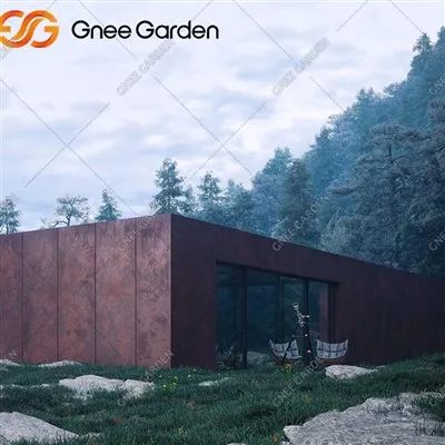 Paret de cortina de corten extraïble exterior